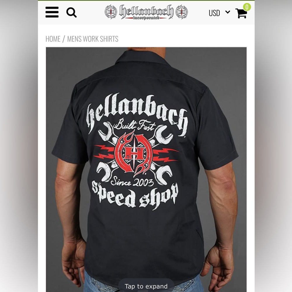 Hellanbach speed shop Dickies Work Shirt. Size M
